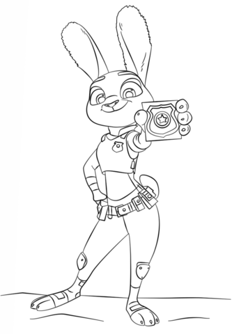 Judy Hopps Coloring Page